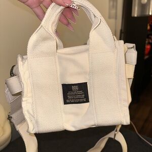 BDG cream canvas mini tote